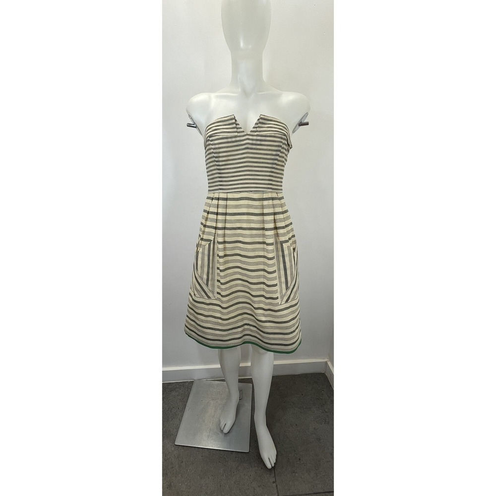 MAEVE Anthropology 50s Rockabilly Strapless Dress Retro SZ 2